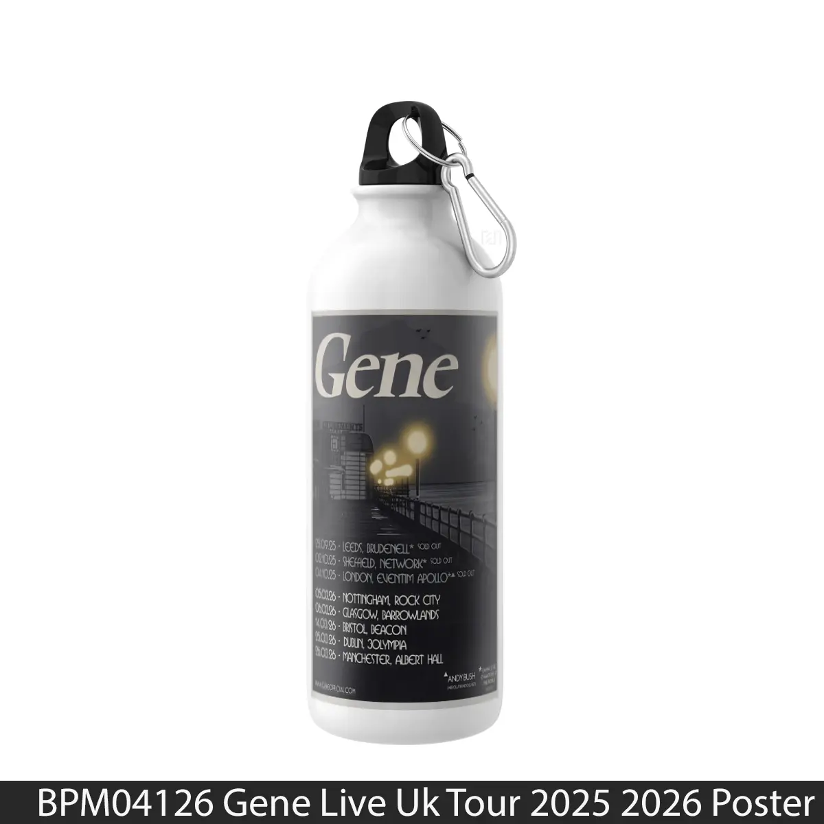 Botol Gene Live Uk Tour 2025 2026 - Music Sport Bottle