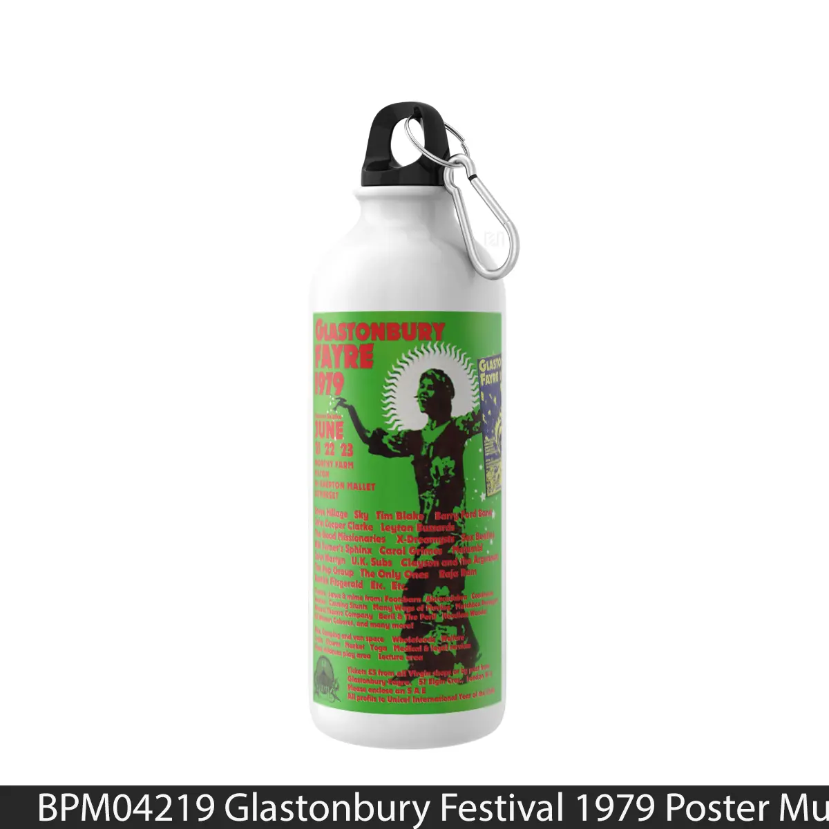Botol Glastonbury Festival 1979 - Music Sport Bottle