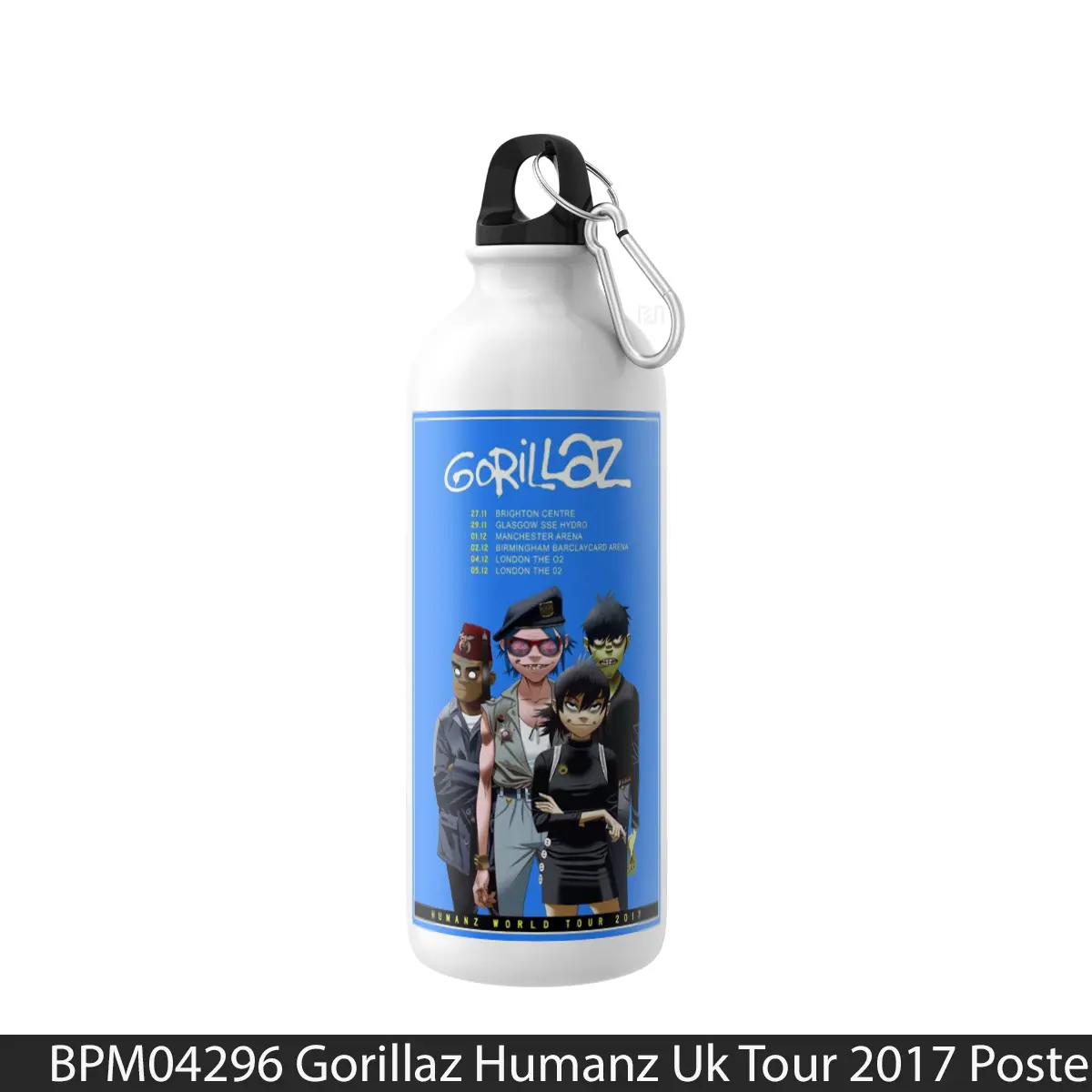Botol Gorillaz Humanz Uk Tour 2017 - Music Sport Bottle