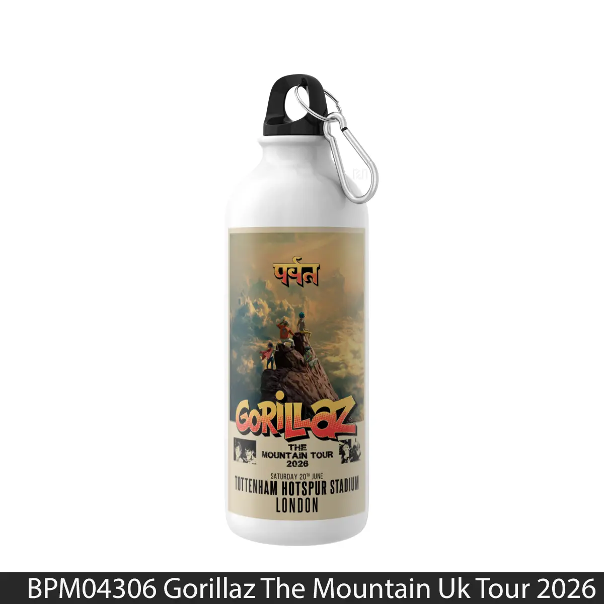 Botol Gorillaz The Mountain Uk Tour 2026 London Tottenham - Music Sport Bottle