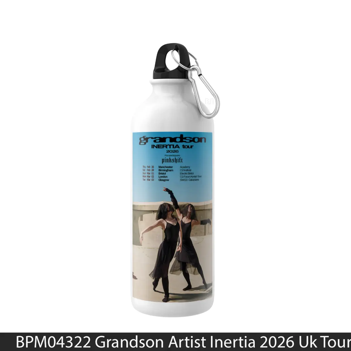 Botol Grandson Artist Inertia 2026 Uk Tour - Music Sport Bottle