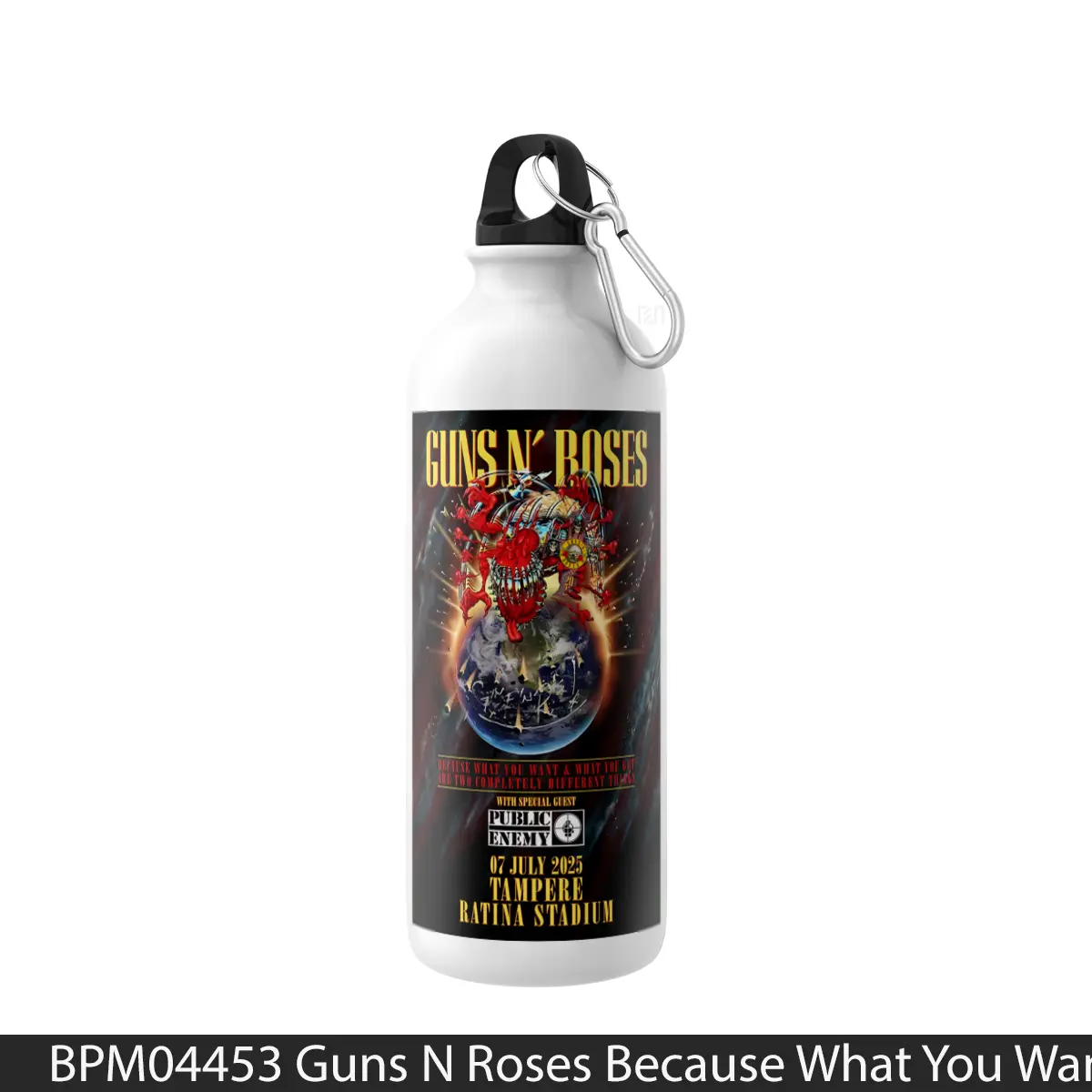 Botol Guns N Roses Because What You Want 2025 Tour 4 - Music Sport Bottle