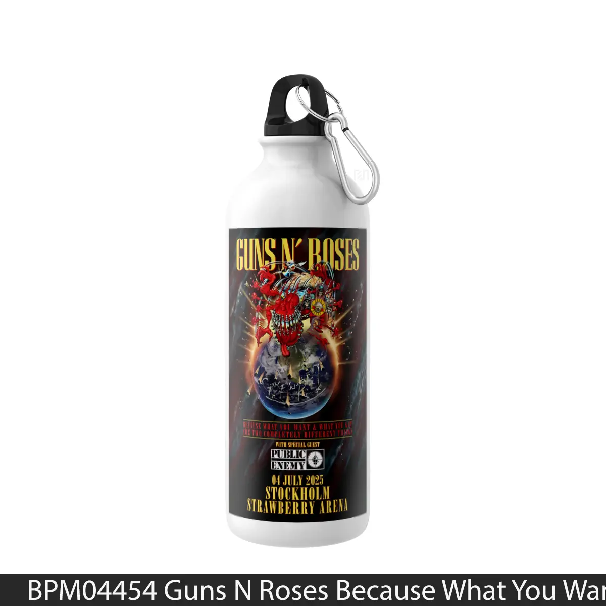 Botol Guns N Roses Because What You Want 2025 Tour 5 - Music Sport Bottle