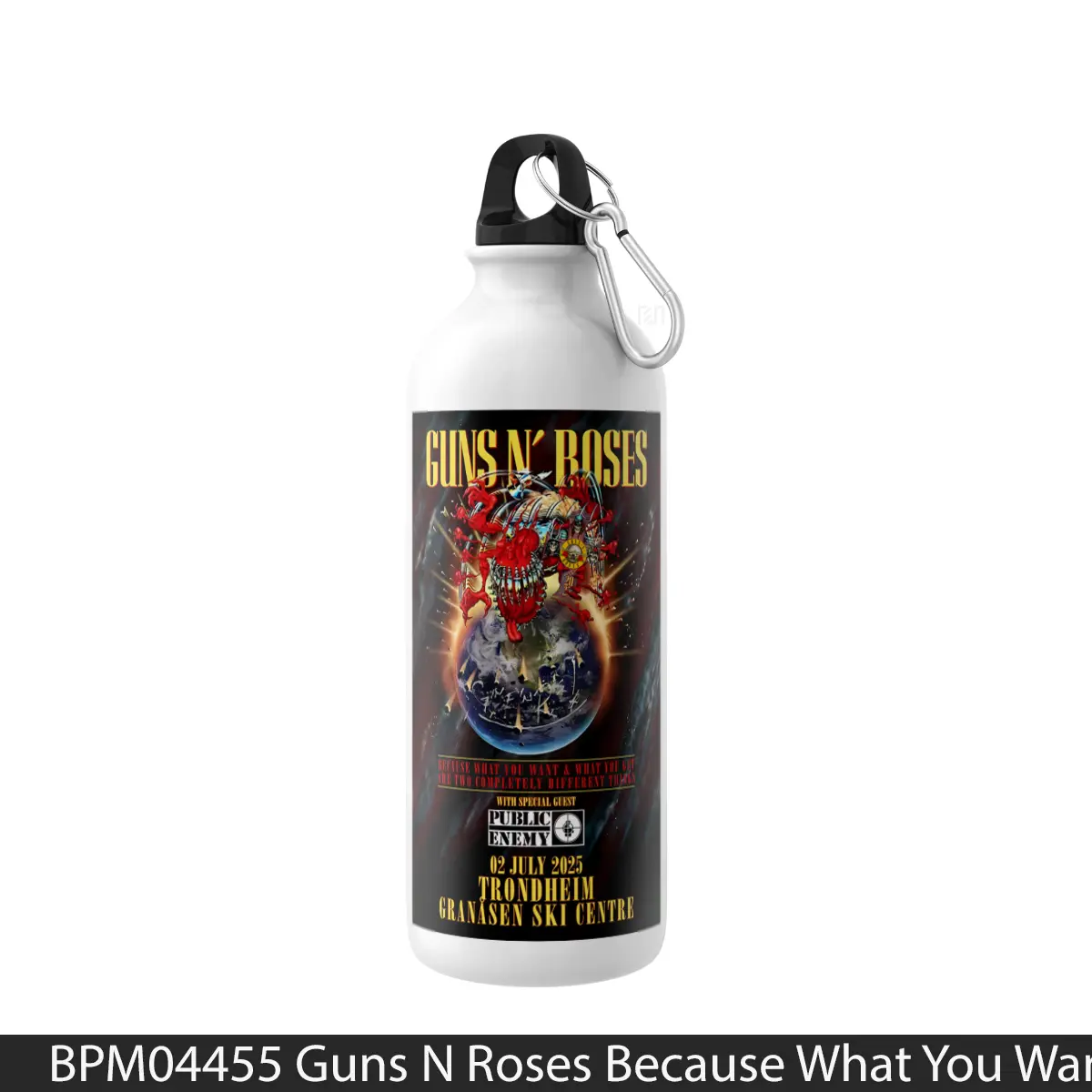 Botol Guns N Roses Because What You Want 2025 Tour 6 - Music Sport Bottle