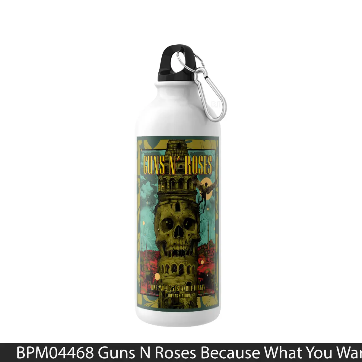 Botol Guns N Roses Because What You Want 2025 Tour Istan - Music Sport Bottle