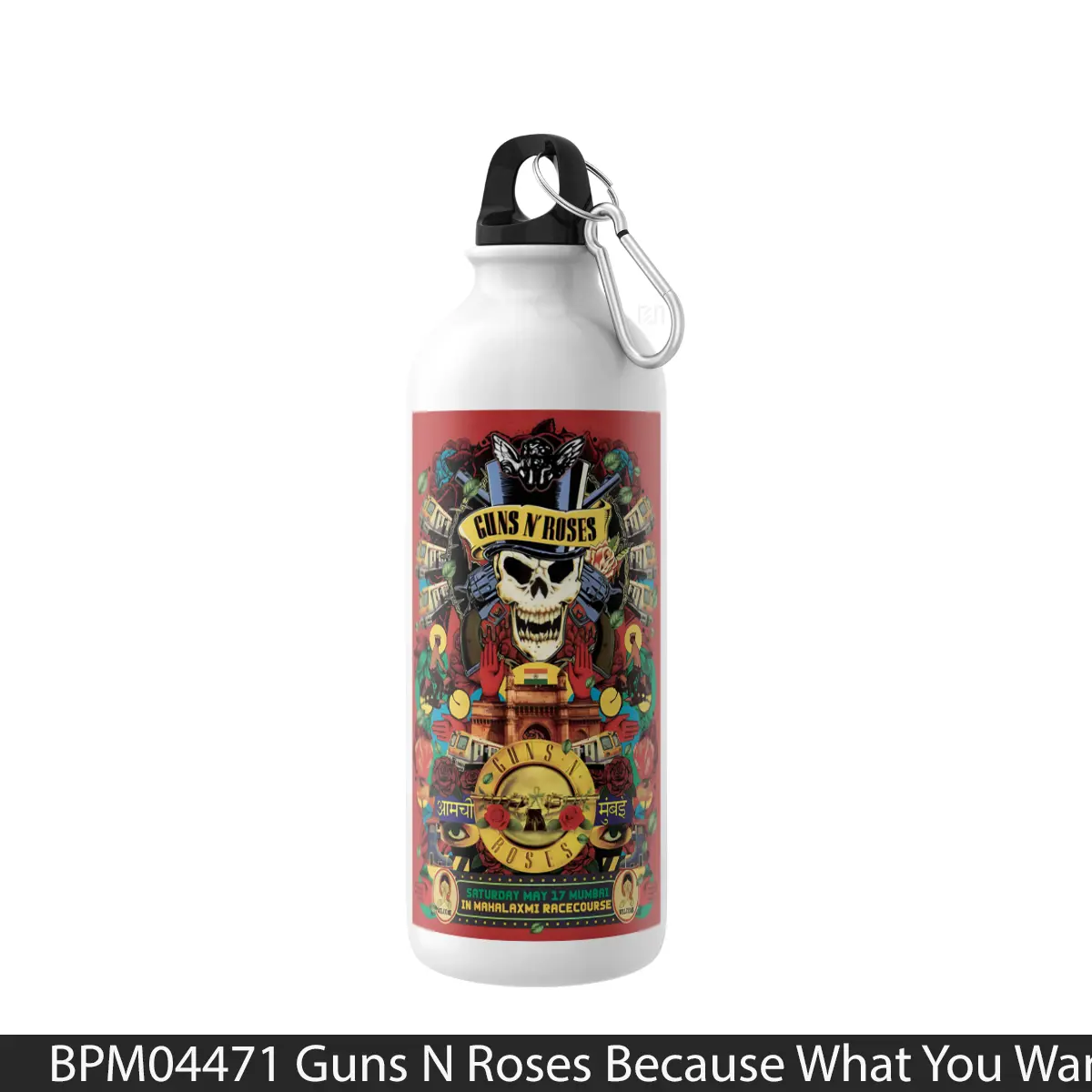 Botol Guns N Roses Because What You Want 2025 Tour Mumbai - Music Sport Bottle