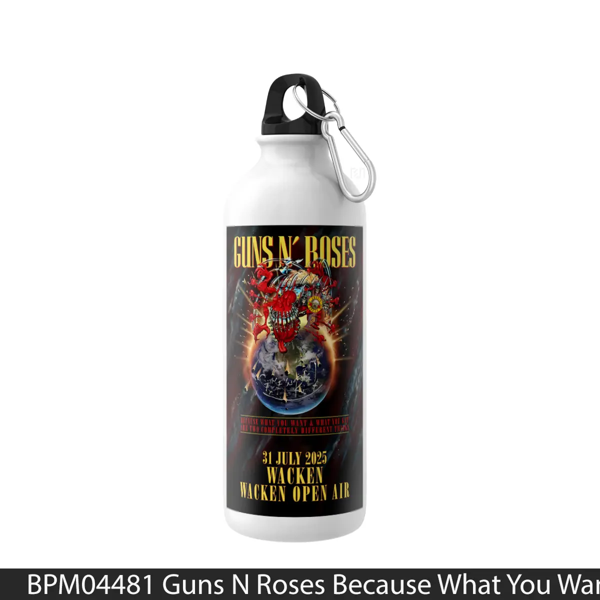Botol Guns N Roses Because What You Want 2025 Tour - Music Sport Bottle