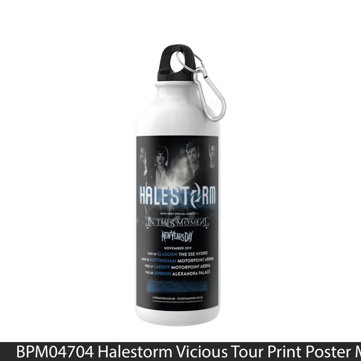 Botol Halestorm Vicious Tour Print - Music Sport Bottle