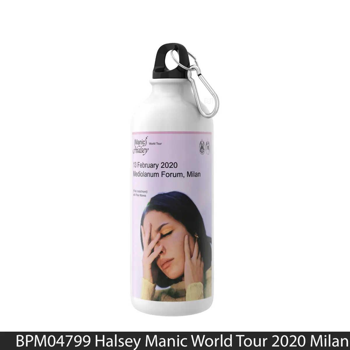 Botol Halsey Manic World Tour 2020 Milan 1 - Music Sport Bottle