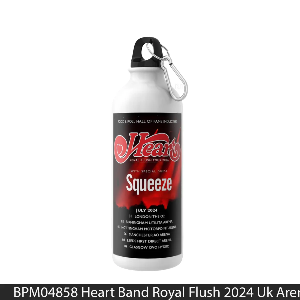 Botol Heart Band Royal Flush 2024 Uk Arena Tour - Music Sport Bottle