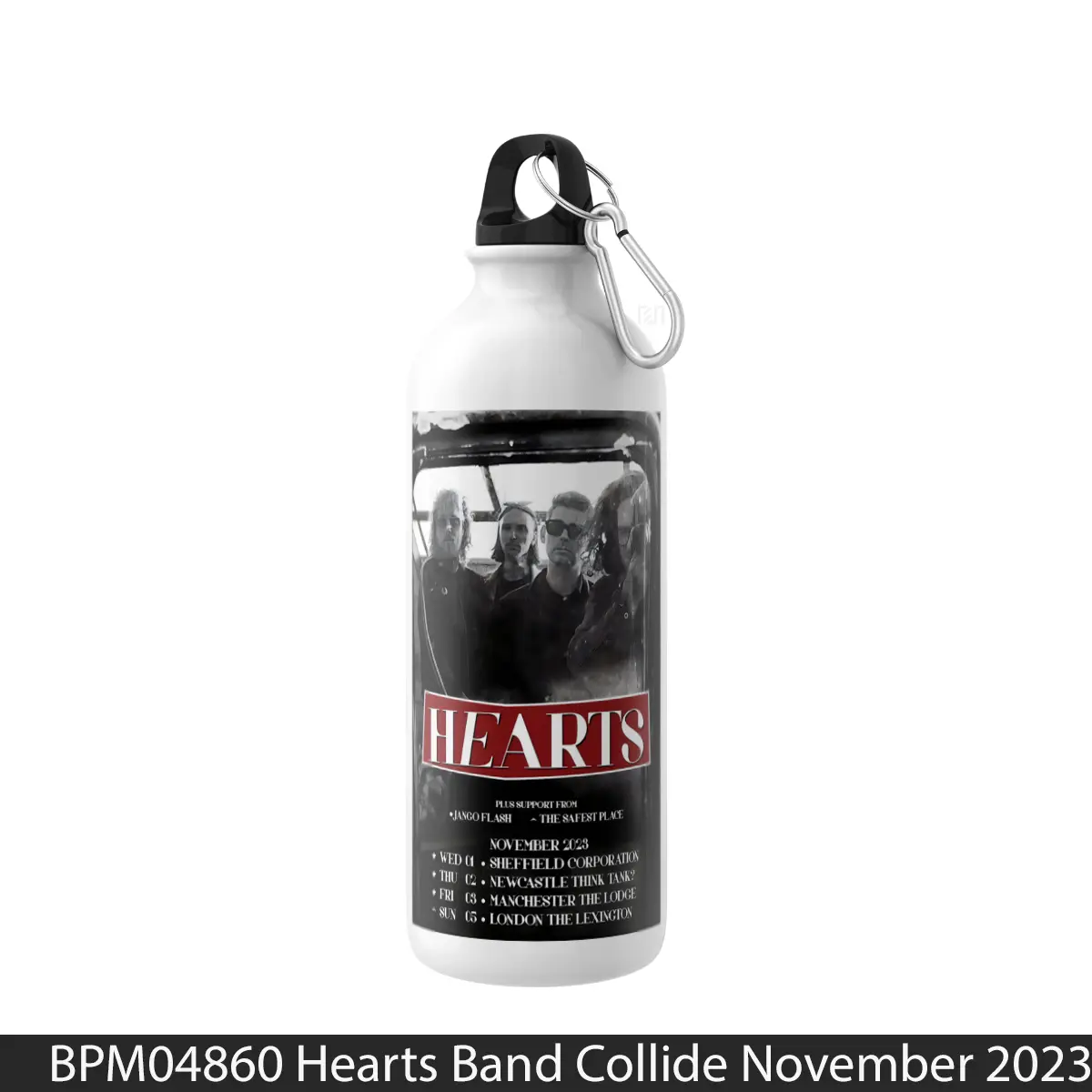 Botol Hearts Band Collide November 2023 Uk Tour - Music Sport Bottle