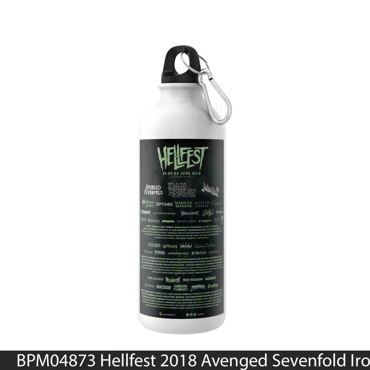 Botol Hellfest 2018 Avenged Sevenfold Iron Maiden - Music Sport Bottle