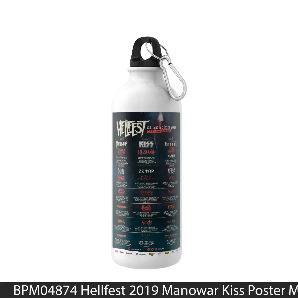 Botol Hellfest 2019 Manowar Kiss - Music Sport Bottle