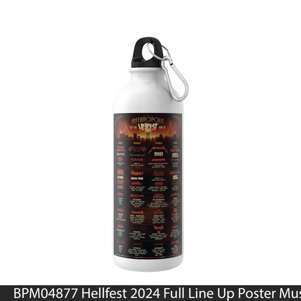 Botol Hellfest 2024 Full Line Up - Music Sport Bottle