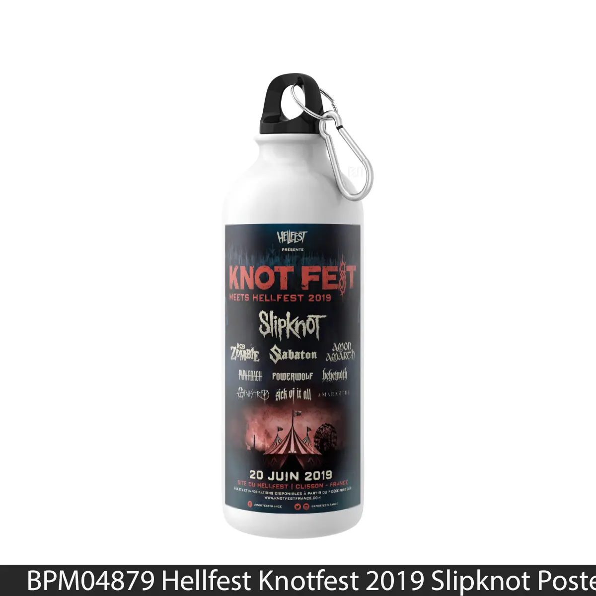 Botol Hellfest Knotfest 2019 Slipknot - Music Sport Bottle