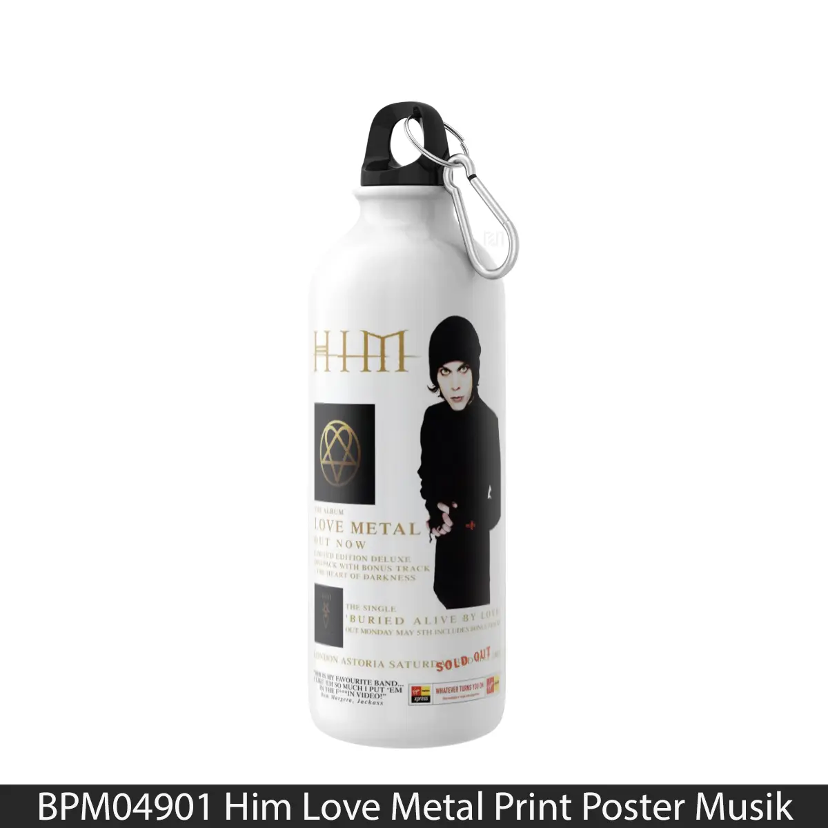 Botol Him Love Metal Print - Music Sport Bottle