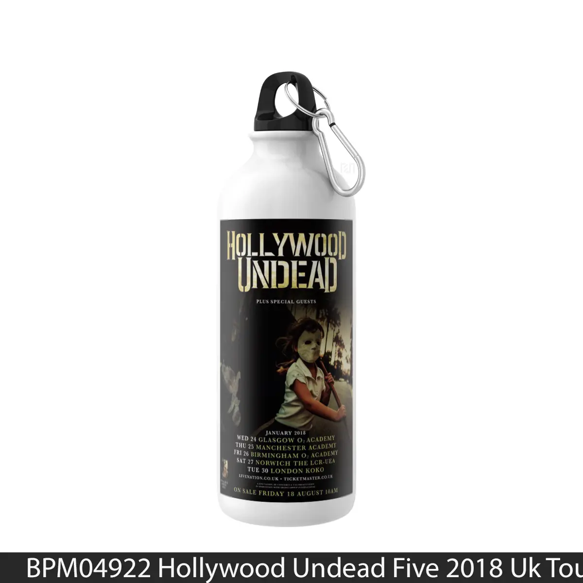 Botol Hollywood Undead Five 2018 Uk Tour - Music Sport Bottle