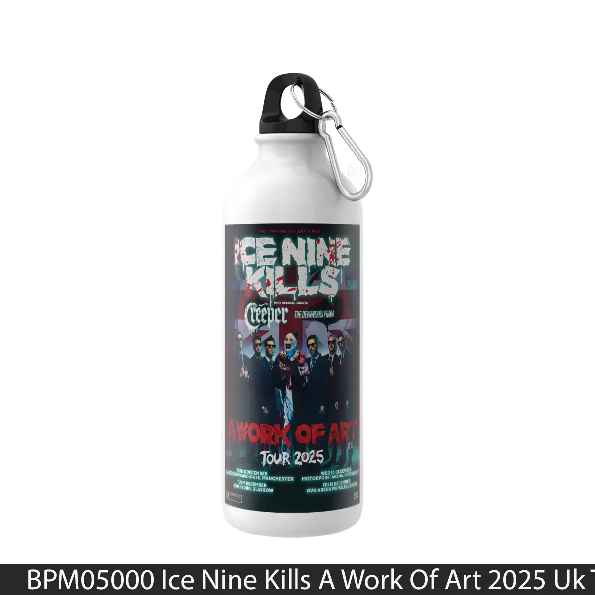 Botol Ice Nine Kills A Work Of Art 2025 Uk Tour - Music Sport Bottle