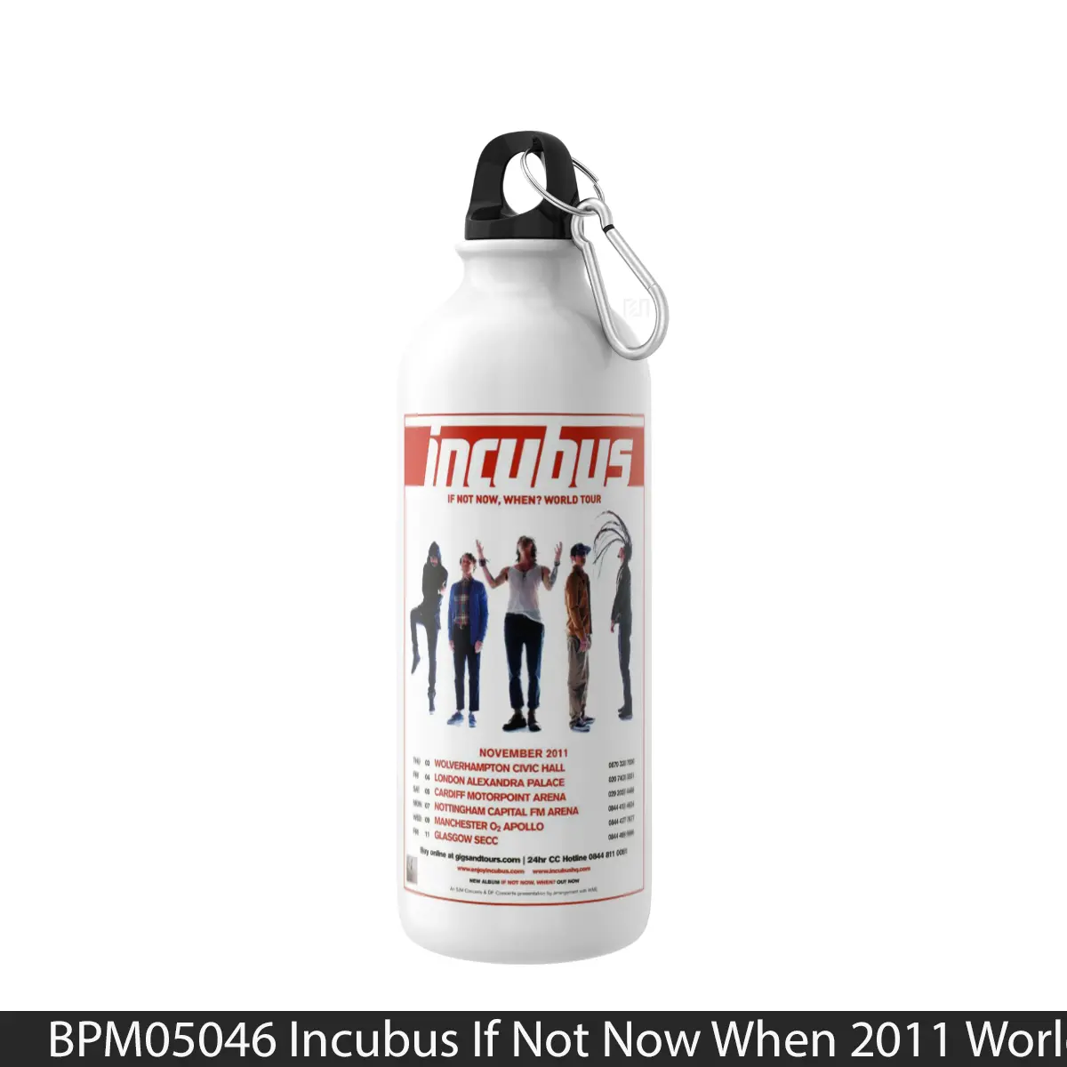Botol Incubus If Not Now When 2011 World Tour - Music Sport Bottle