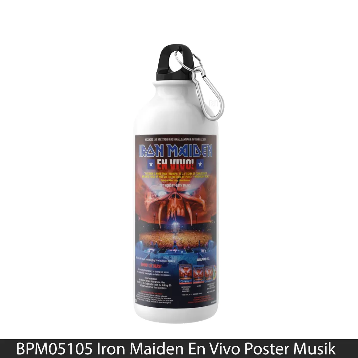 Botol Iron Maiden En Vivo - Music Sport Bottle