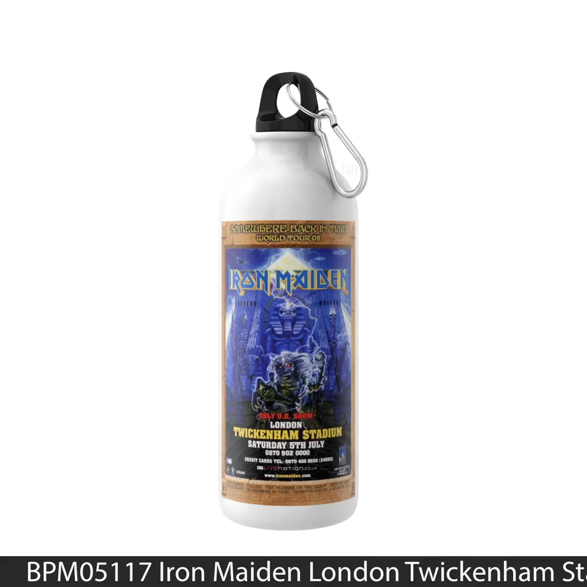 Botol Iron Maiden London Twickenham Stadium 2008 - Music Sport Bottle