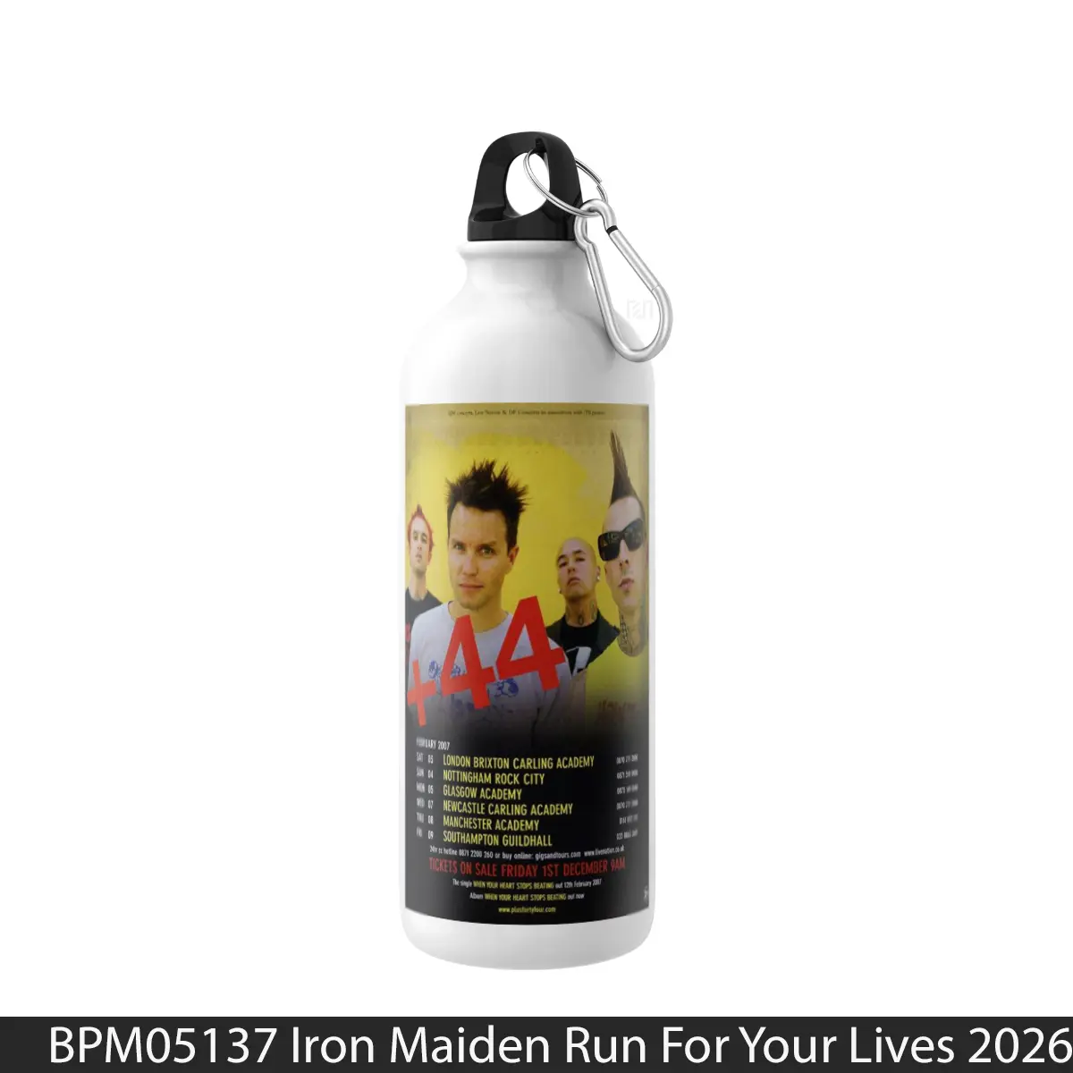 Botol Iron Maiden Run For Your Lives 2026 Tour San Antonio - Music Sport Bottle