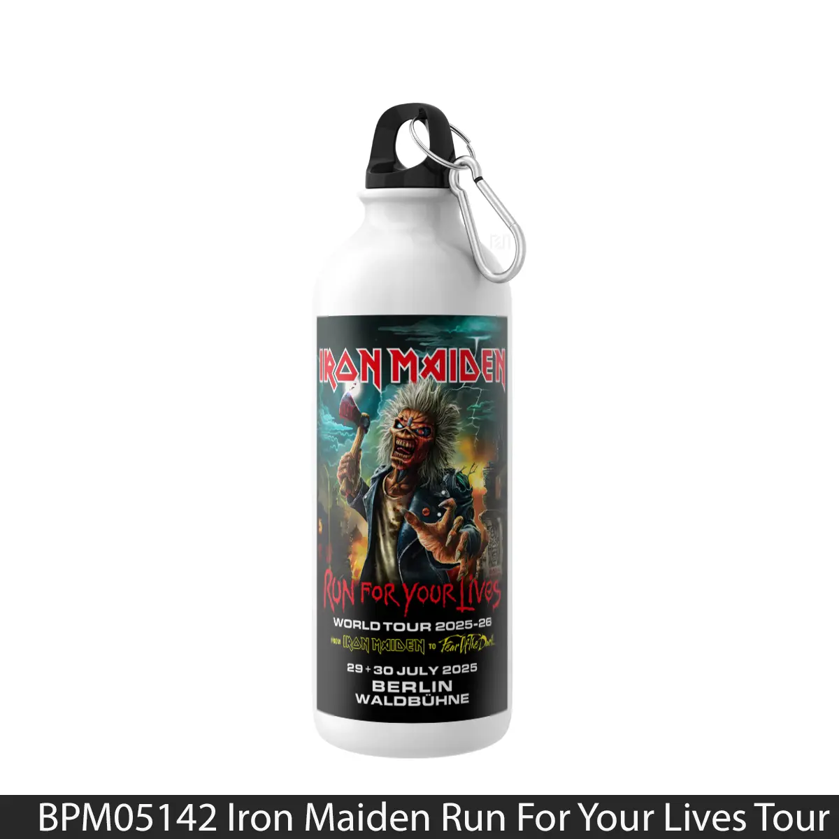 Botol Iron Maiden Run For Your Lives Tour 2025 Berlin - Music Sport Bottle
