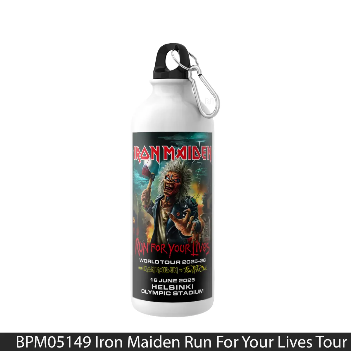 Botol Iron Maiden Run For Your Lives Tour 2025 Helsinki - Music Sport Bottle