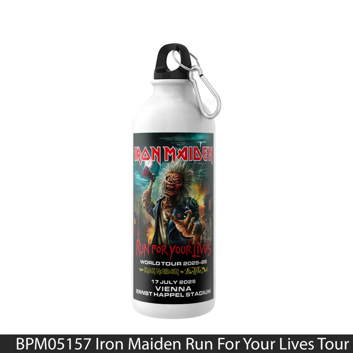 Botol Iron Maiden Run For Your Lives Tour 2025 Vienna Ernst Happel - Music Sport Bottle