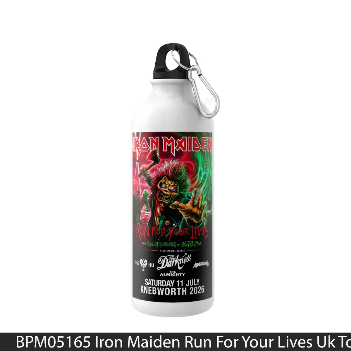 Botol Iron Maiden Run For Your Lives Uk Tour 2026 Knebworth - Music Sport Bottle