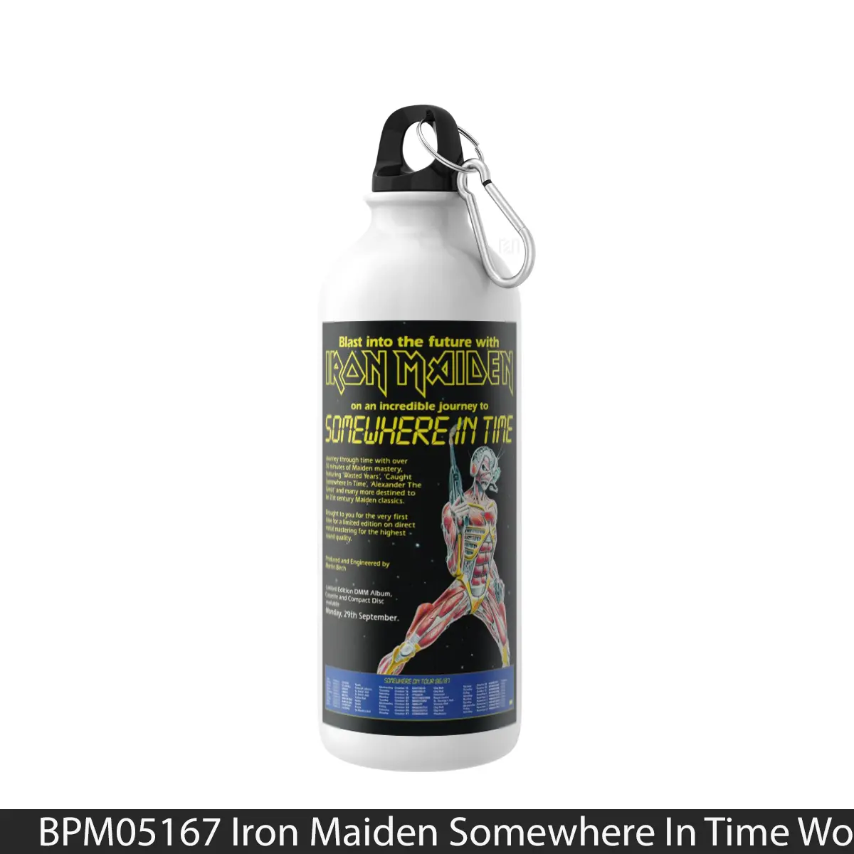 Botol Iron Maiden Somewhere In Time World Tour 1986 87 - Music Sport Bottle