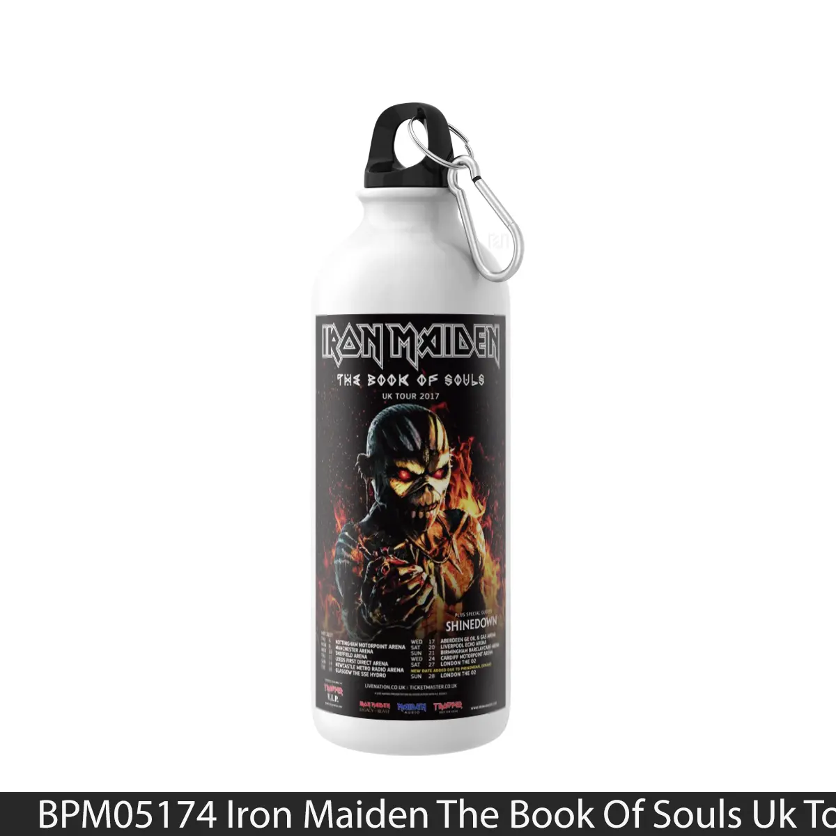 Botol Iron Maiden The Book Of Souls Uk Tour 2017 - Music Sport Bottle