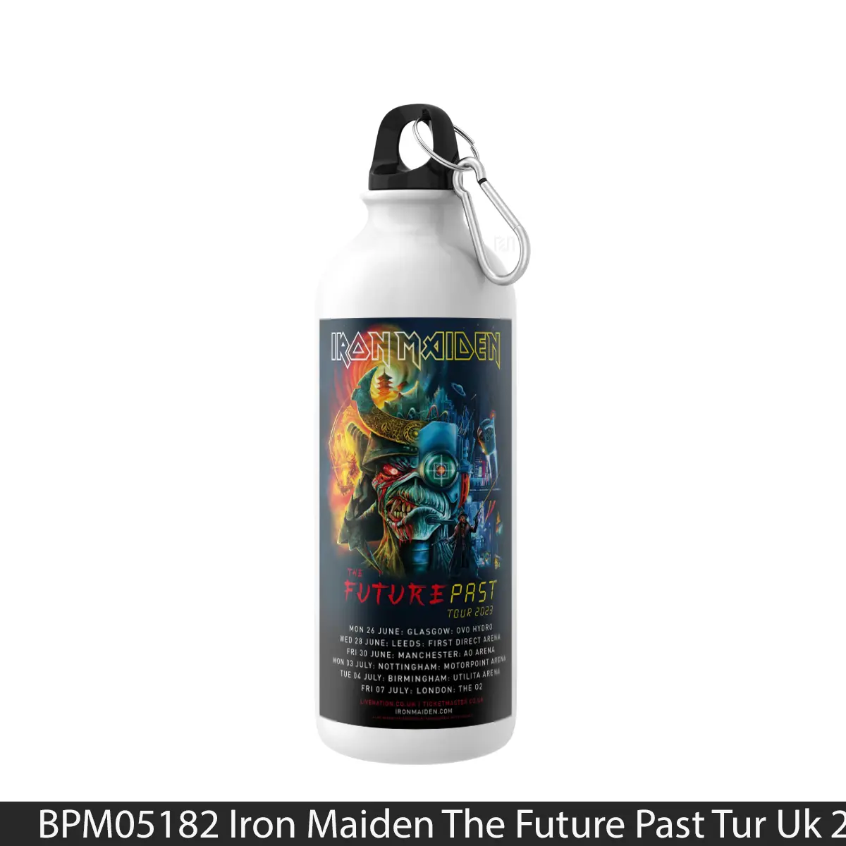 Botol Iron Maiden The Future Past Tur Uk 2023 - Music Sport Bottle