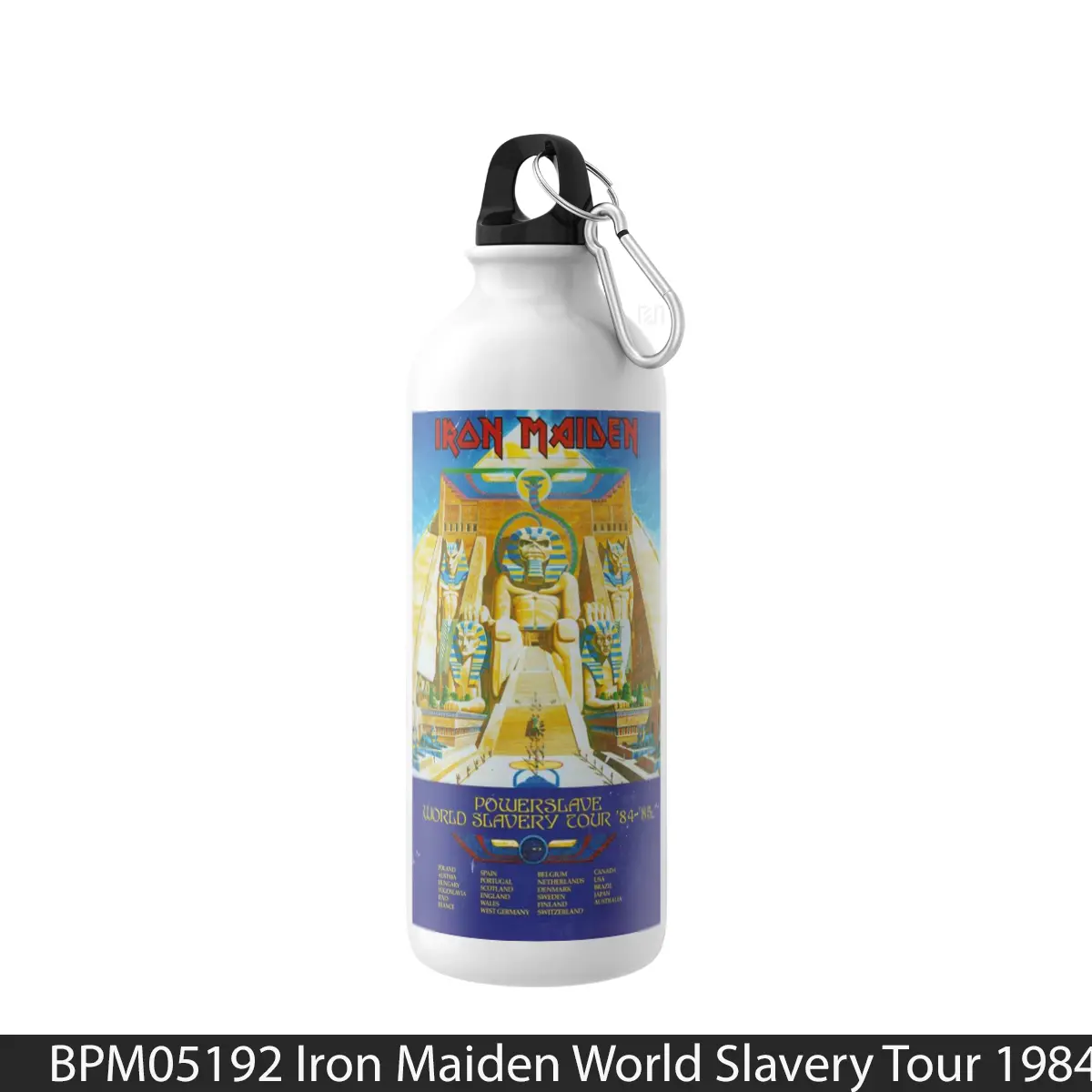 Botol Iron Maiden World Slavery Tour 1984 1985 - Music Sport Bottle