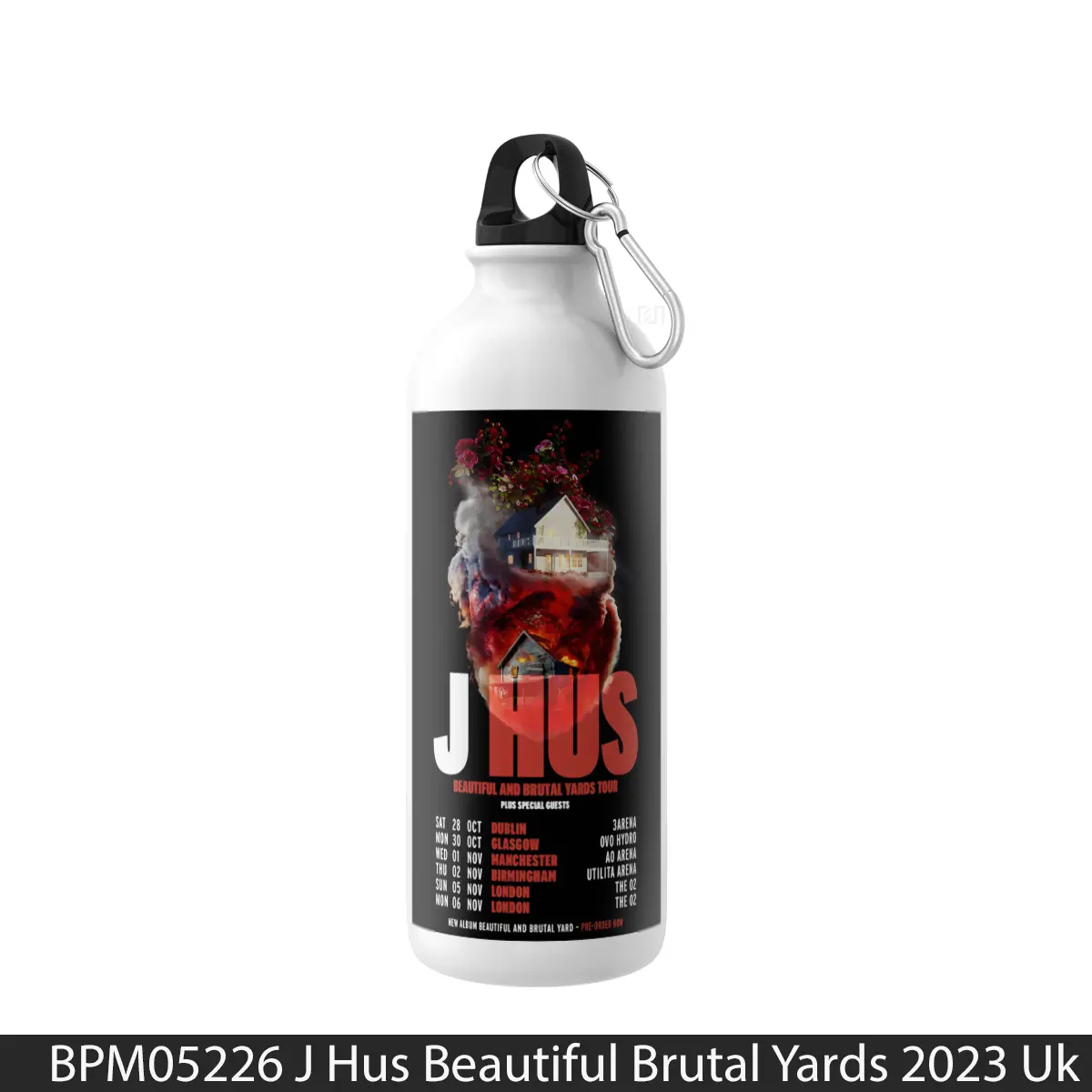 Botol J Hus Beautiful Brutal Yards 2023 Uk Arena Tour - Music Sport Bottle