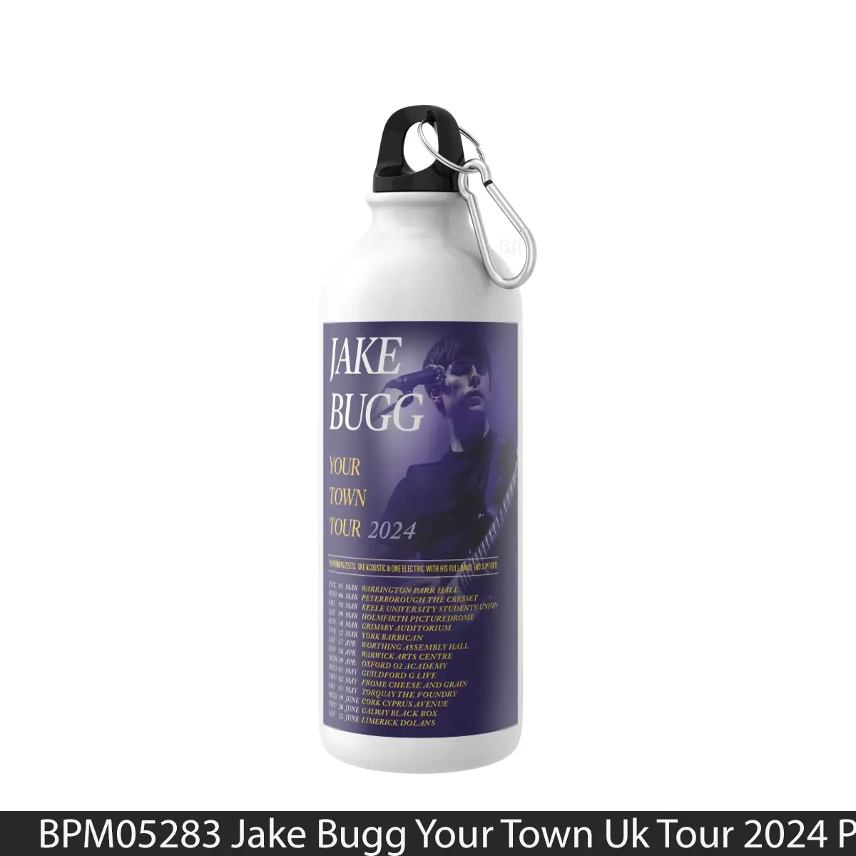Botol Jake Bugg Your Town Uk Tour 2024 - Music Sport Bottle