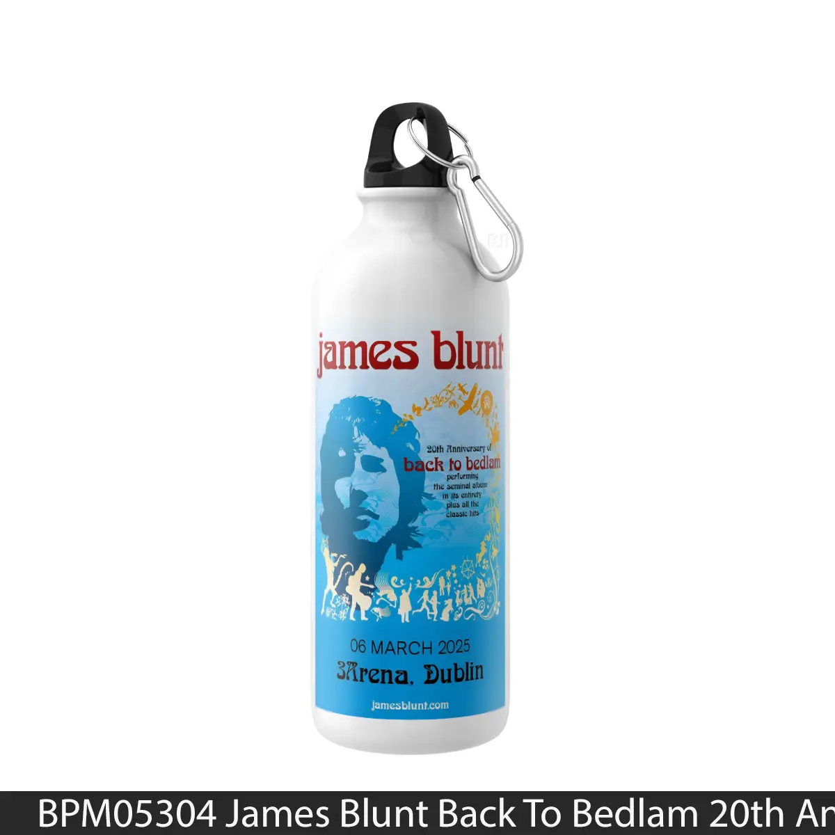 Botol James Blunt Back To Bedlam 20Th Anniversary Tour 2025 Variant - Music Sport Bottle