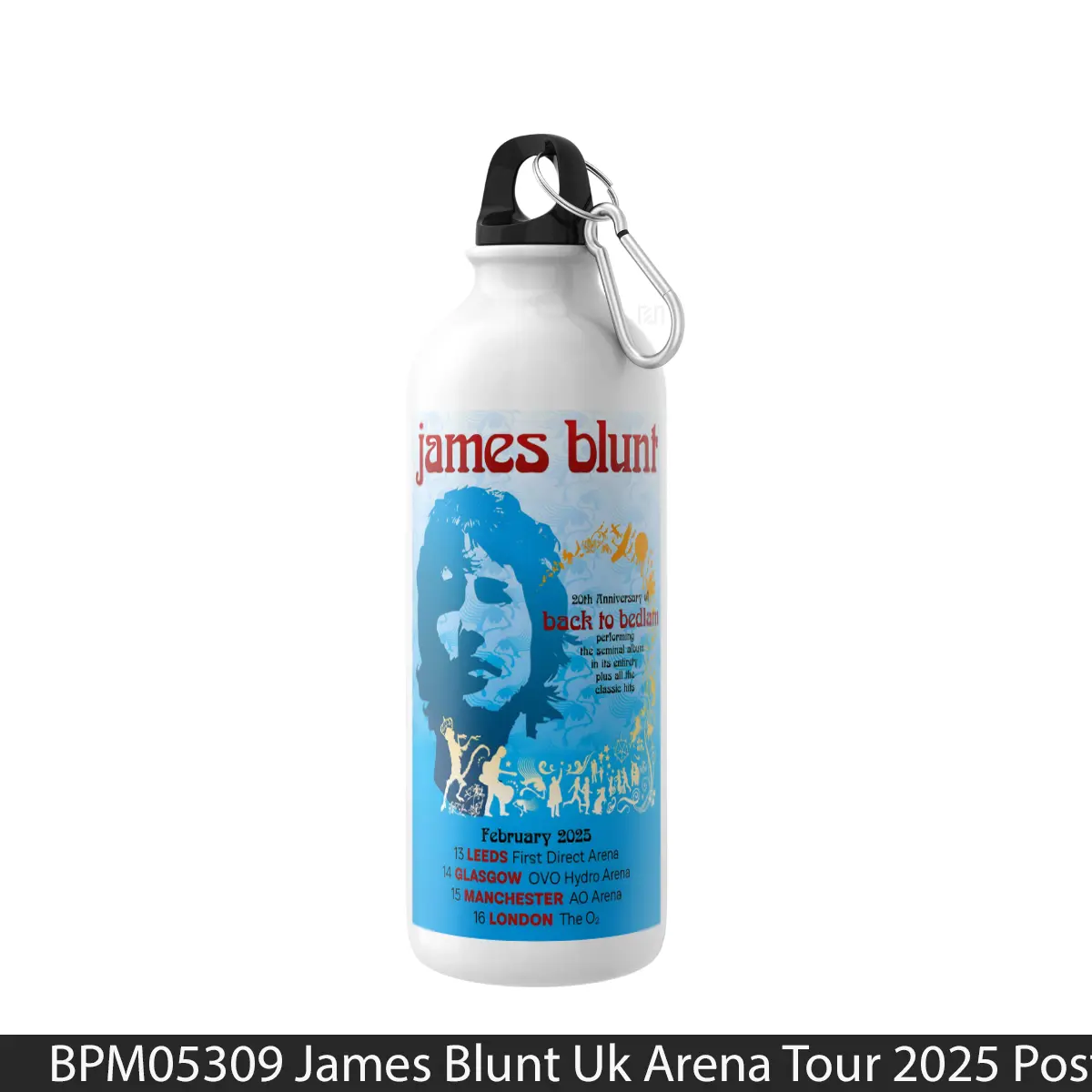 Botol James Blunt Uk Arena Tour 2025 - Music Sport Bottle