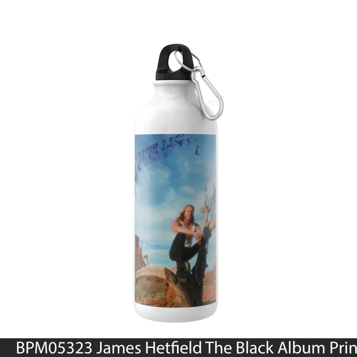 Botol James Hetfield The Black Album Print - Music Sport Bottle