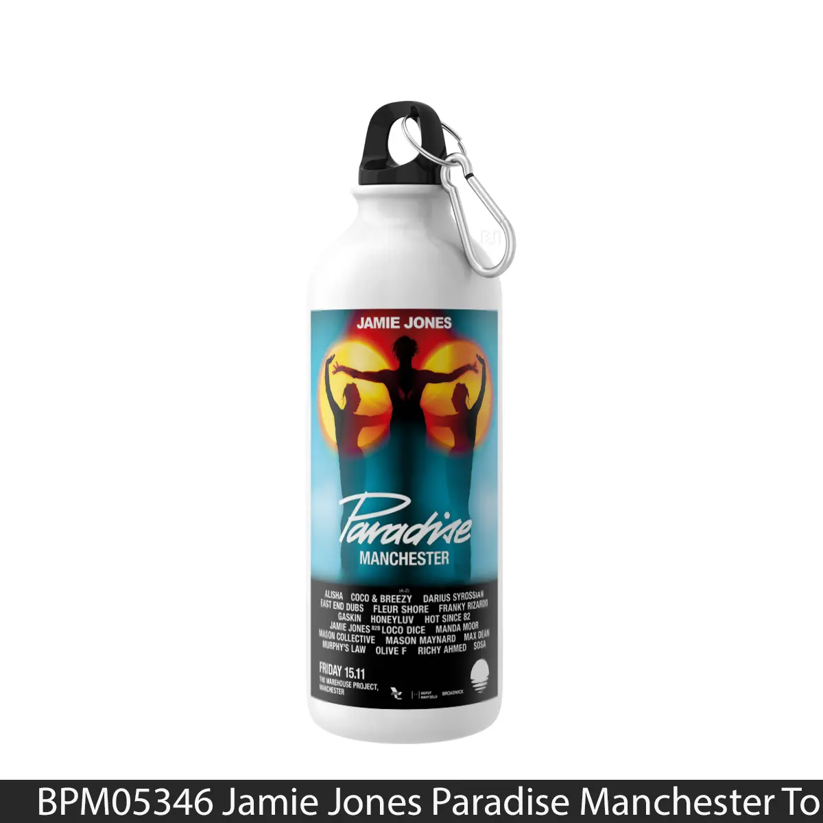 Botol Jamie Jones Paradise Manchester Tour 2024 Warehouse Project - Music Sport Bottle