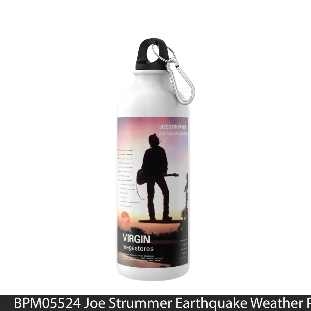 Botol Joe Strummer Earthquake Weather Print - Music Sport Bottle