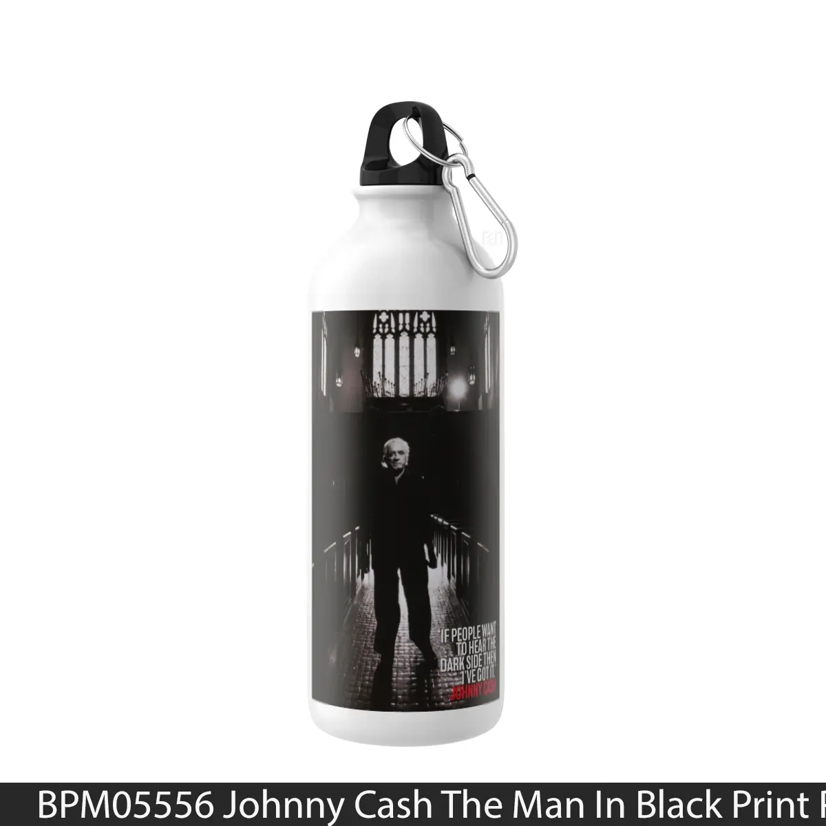 Botol Johnny Cash The Man In Black Print - Music Sport Bottle
