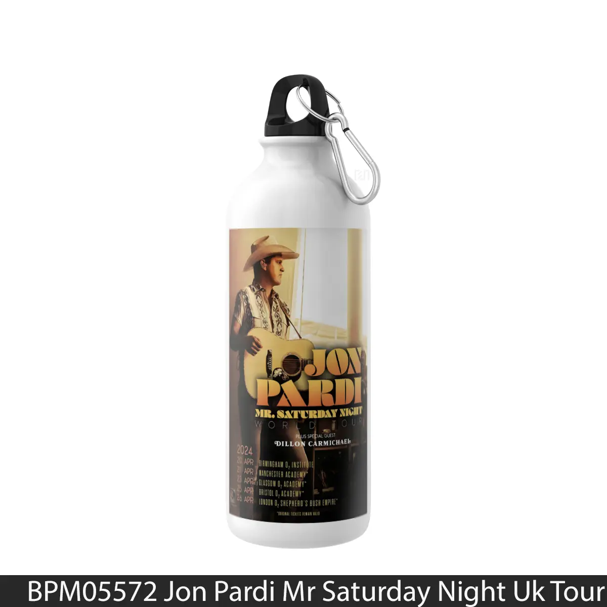 Botol Jon Pardi Mr Saturday Night Uk Tour 2024 - Music Sport Bottle