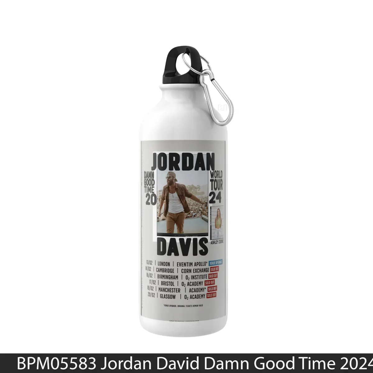 Botol Jordan David Damn Good Time 2024 Uk Tour - Music Sport Bottle