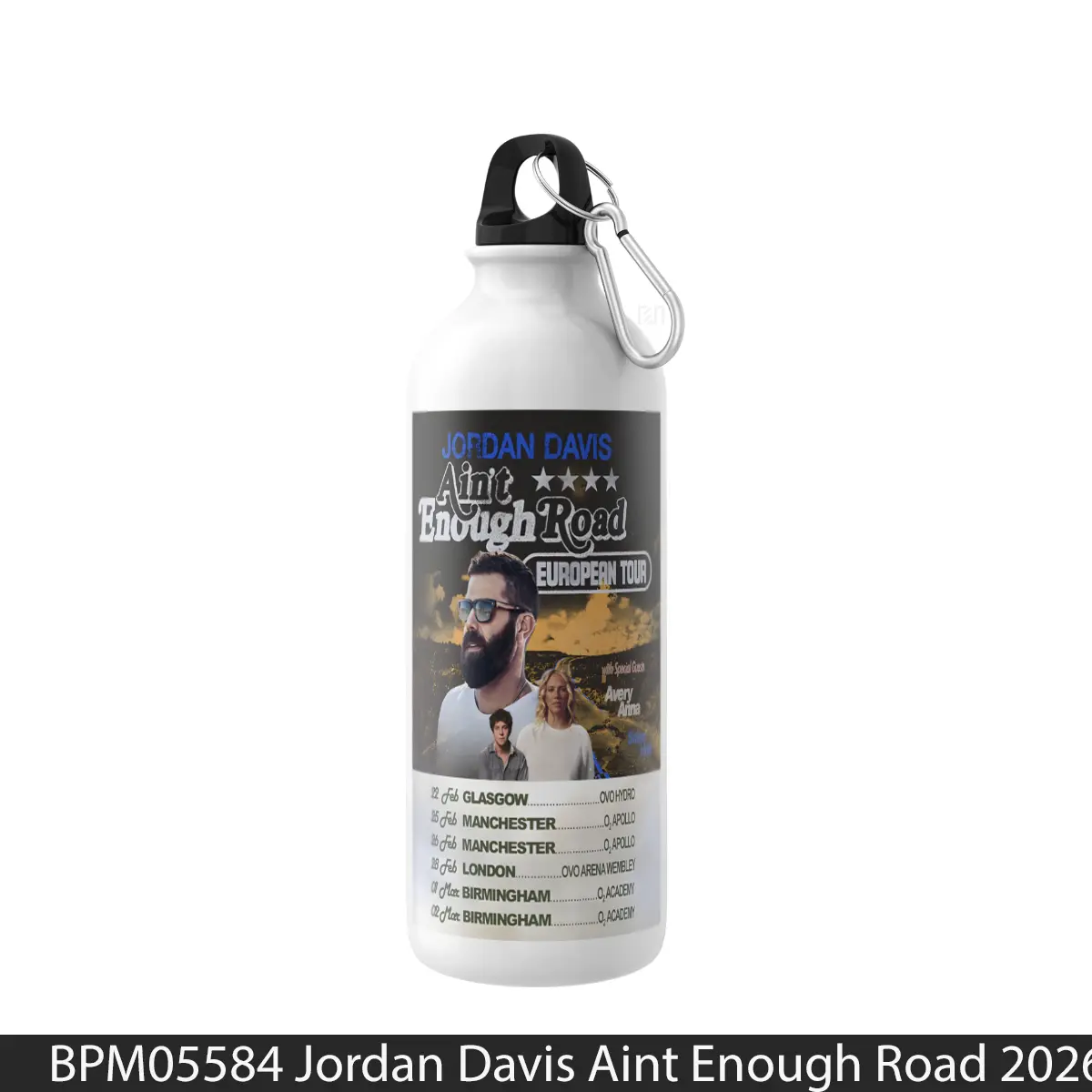 Botol Jordan Davis Aint Enough Road 2026 Uk Tour - Music Sport Bottle