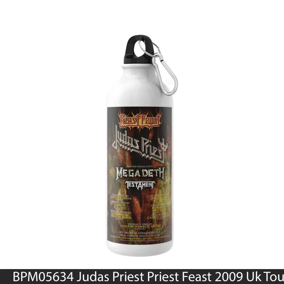 Botol Judas Priest Priest Feast 2009 Uk Tour - Music Sport Bottle