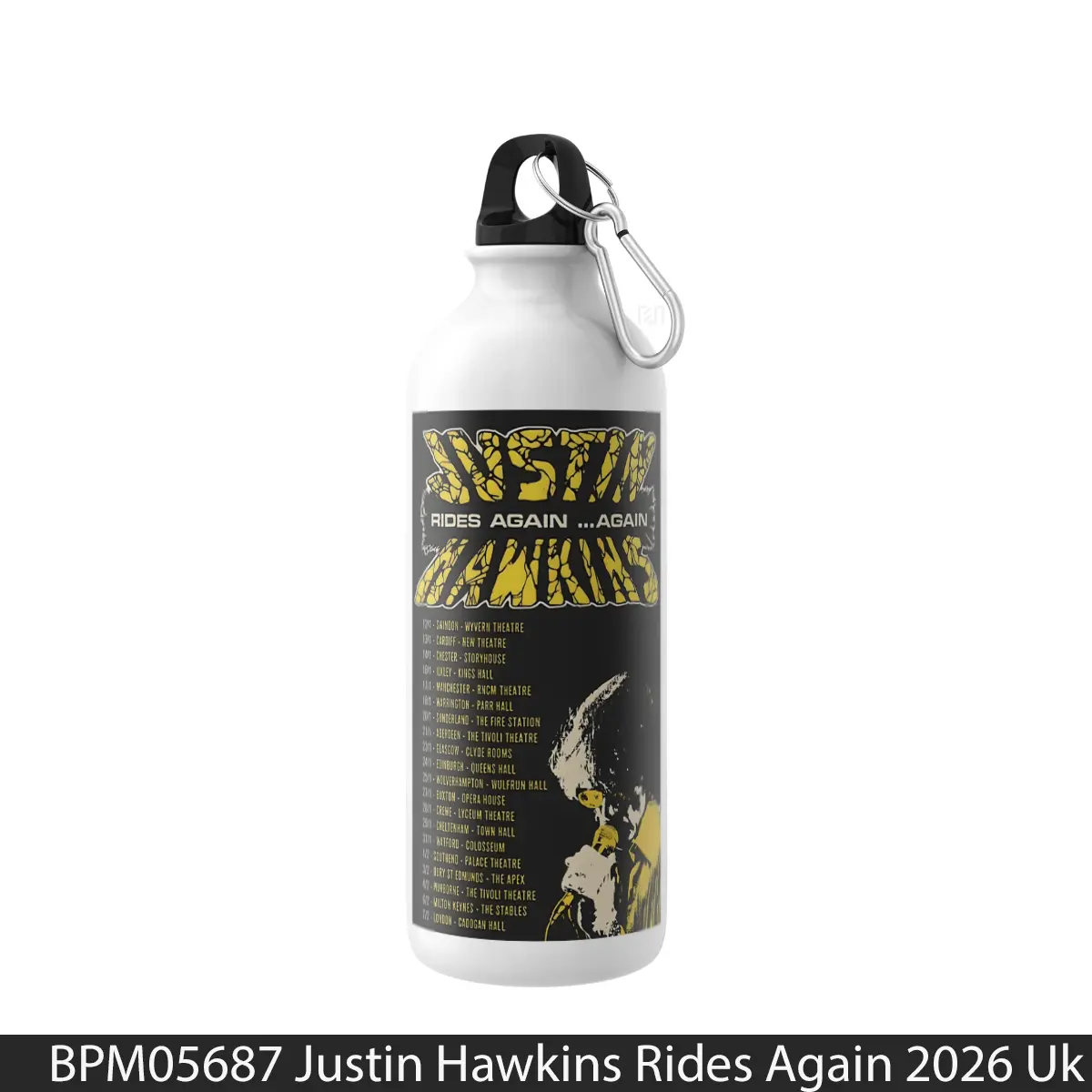 Botol Justin Hawkins Rides Again 2026 Uk Tour - Music Sport Bottle