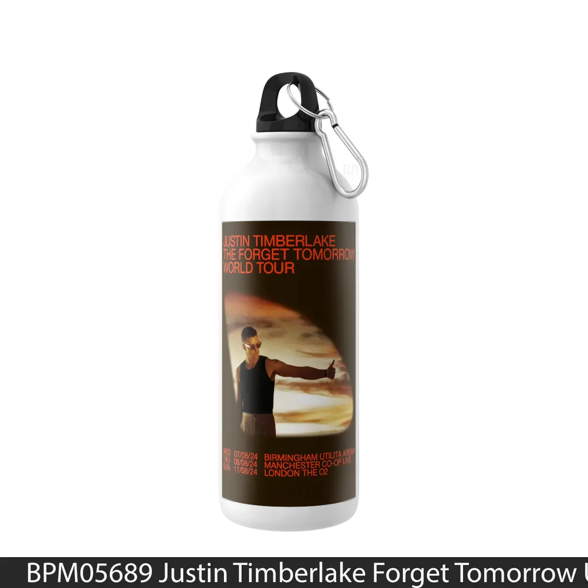 Botol Justin Timberlake Forget Tomorrow Uk Tour 2024 - Music Sport Bottle