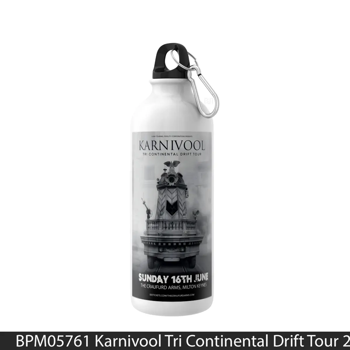 Botol Karnivool Tri Continental Drift Tour 2024 Milton Keynes - Music Sport Bottle