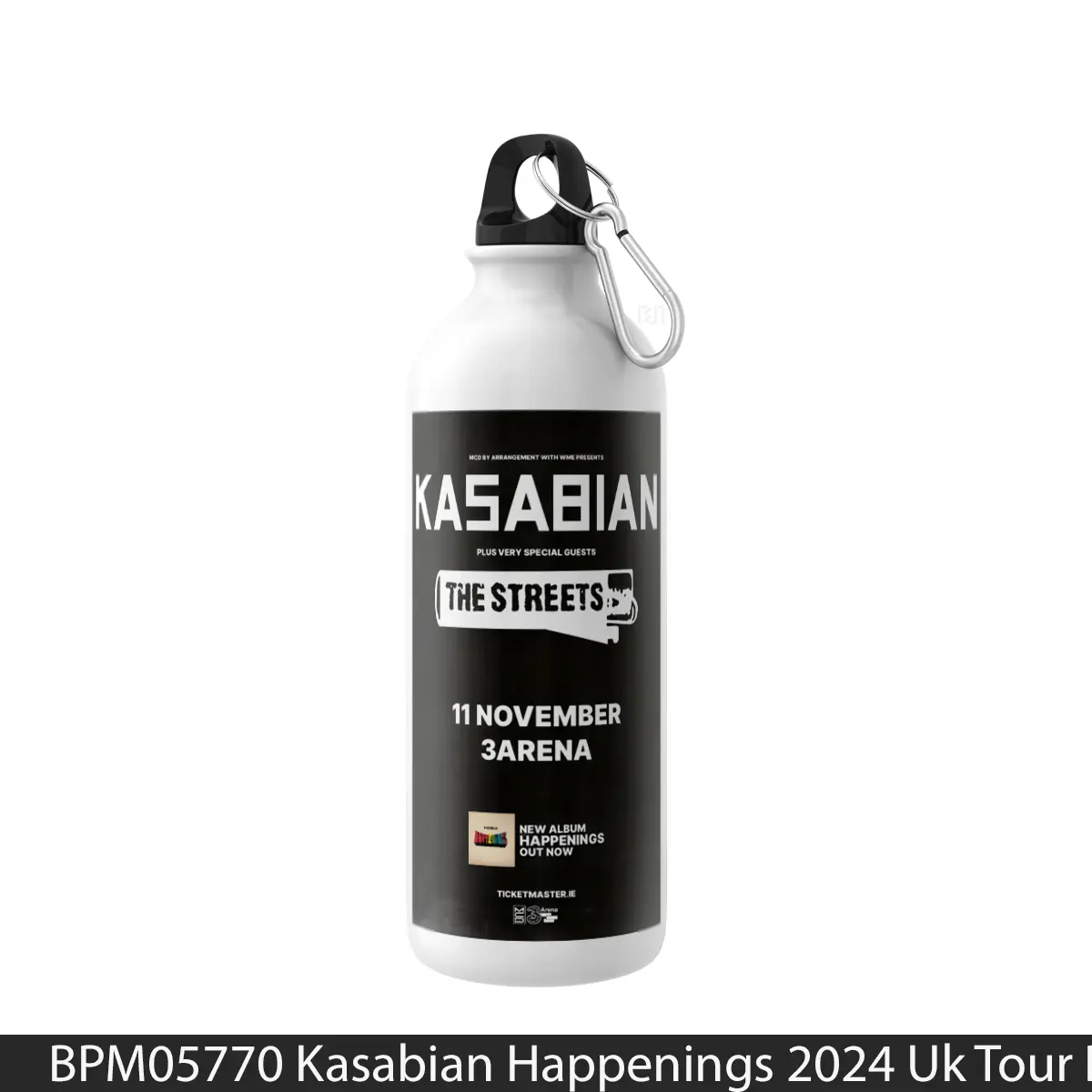 Botol Kasabian Happenings 2024 Uk Tour Dublin 3Arena - Music Sport Bottle
